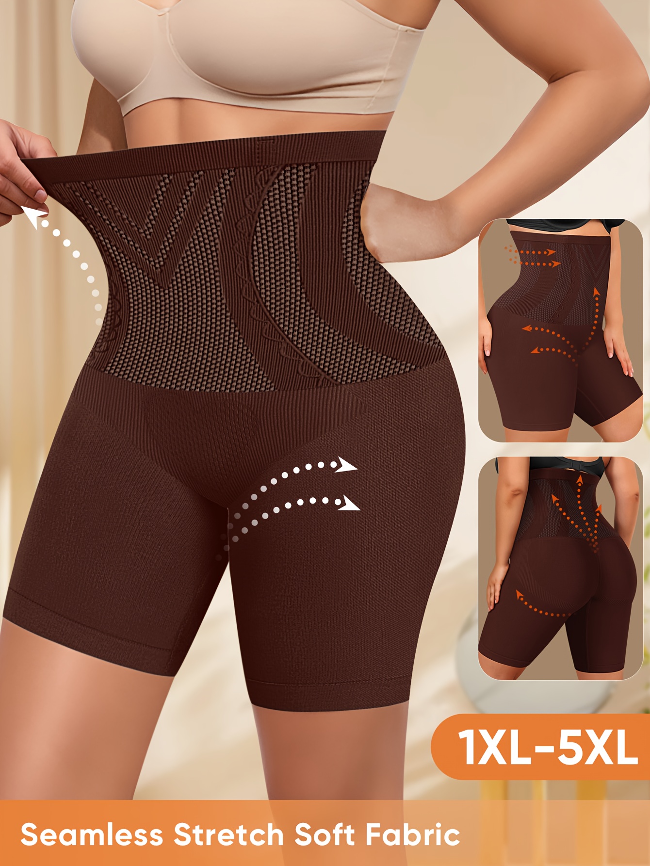 Culotte Gainante Femme – Taille Haute Remonte-Fessier Sous-vêtements grande taille, Très grande taille, Culotte taille haute gainante, Gainante et remonte-fessier, Culottes sans coutures, Sous-vêtements pour femme, Culottes, Boxers-culottes