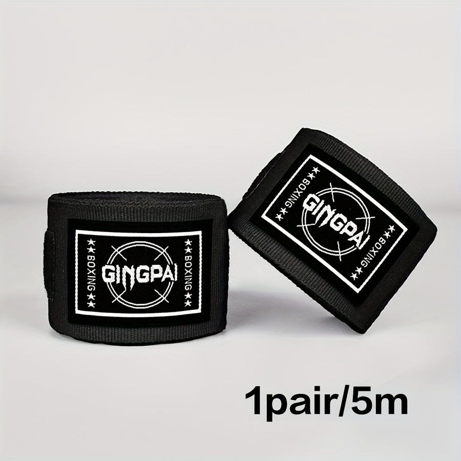 Image of Gingpai Boxing Hand Wraps - 1.5m//5m Lengths, Elastic Polyester Bandage For Fitness, , Muay Thai & Combat Sports