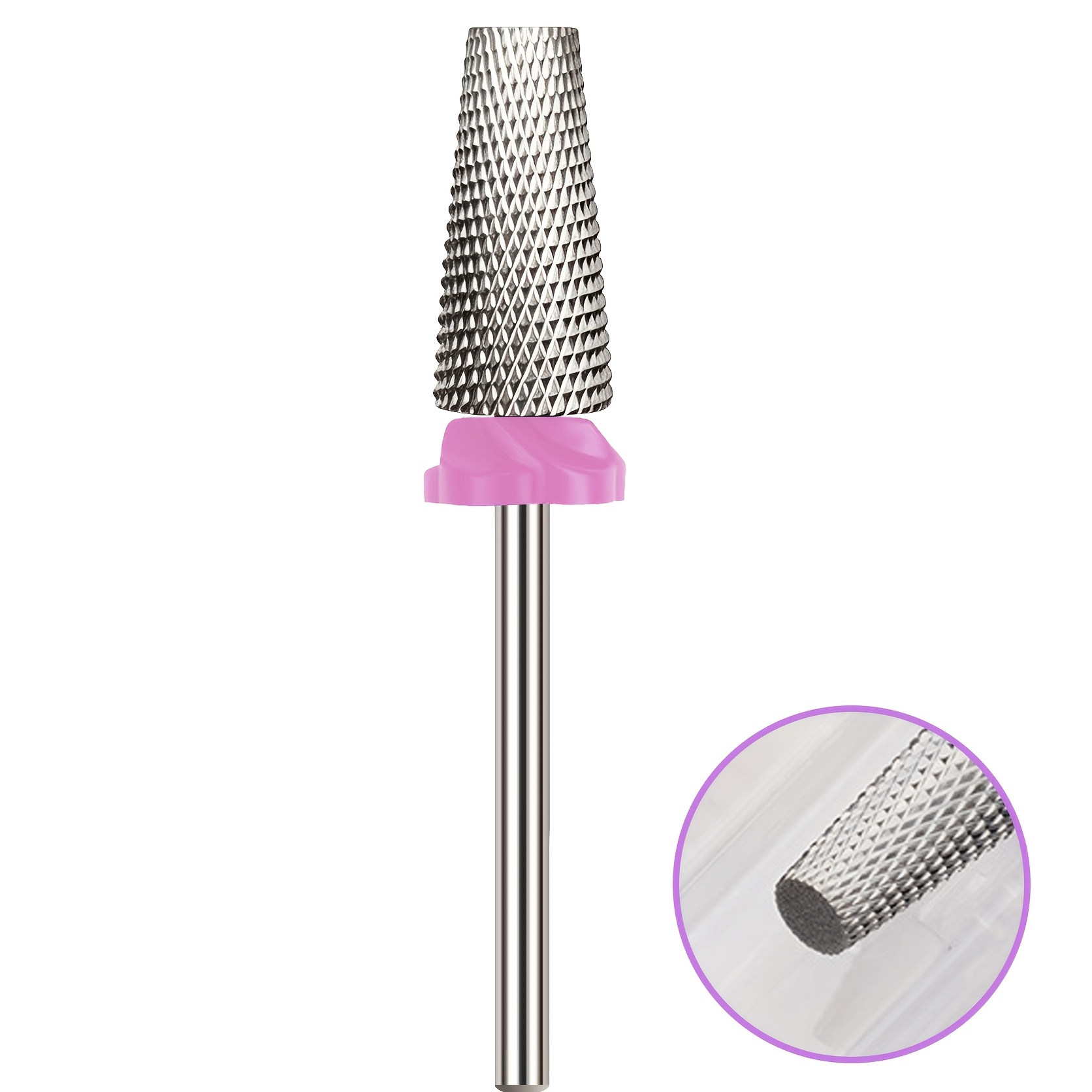 Image of Professional Acrylic Nail Removal Tool, Carbide Carbide Bit For Electric Nail Drill, Medium Size, Odorless - Salon-grade Nail Art Polishing Grinding Head