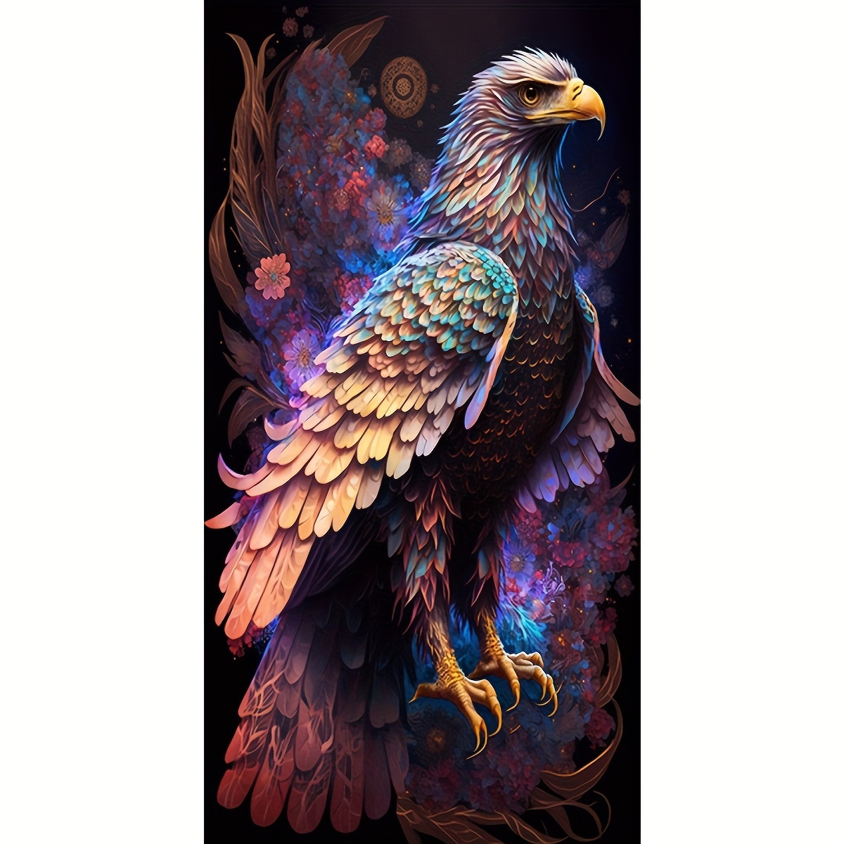 

1pc Large Size Eagle Pattern Diamond Art Painting Kit 5d Diamond Art Set Painting With Diamond Gems, Arts And Crafts For Home Wall Decor. No Frame (50x100cm/19.7x39.4inch)