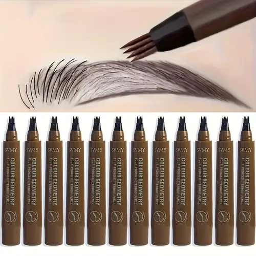 12pcs christmas eyebrow pen set waterproof eyebrow pen durable and exquisite eyebrow shape winter makeup valentines day gifts
