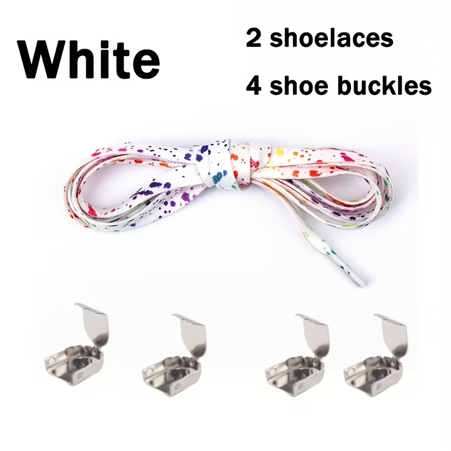 TEMU 1 Paire de Lacets Colorés Nœud - Équipés de 4 Métalliques pour un Enfilage Facile, Ajustement Confortable et Résistant, Durables et Résistants à
