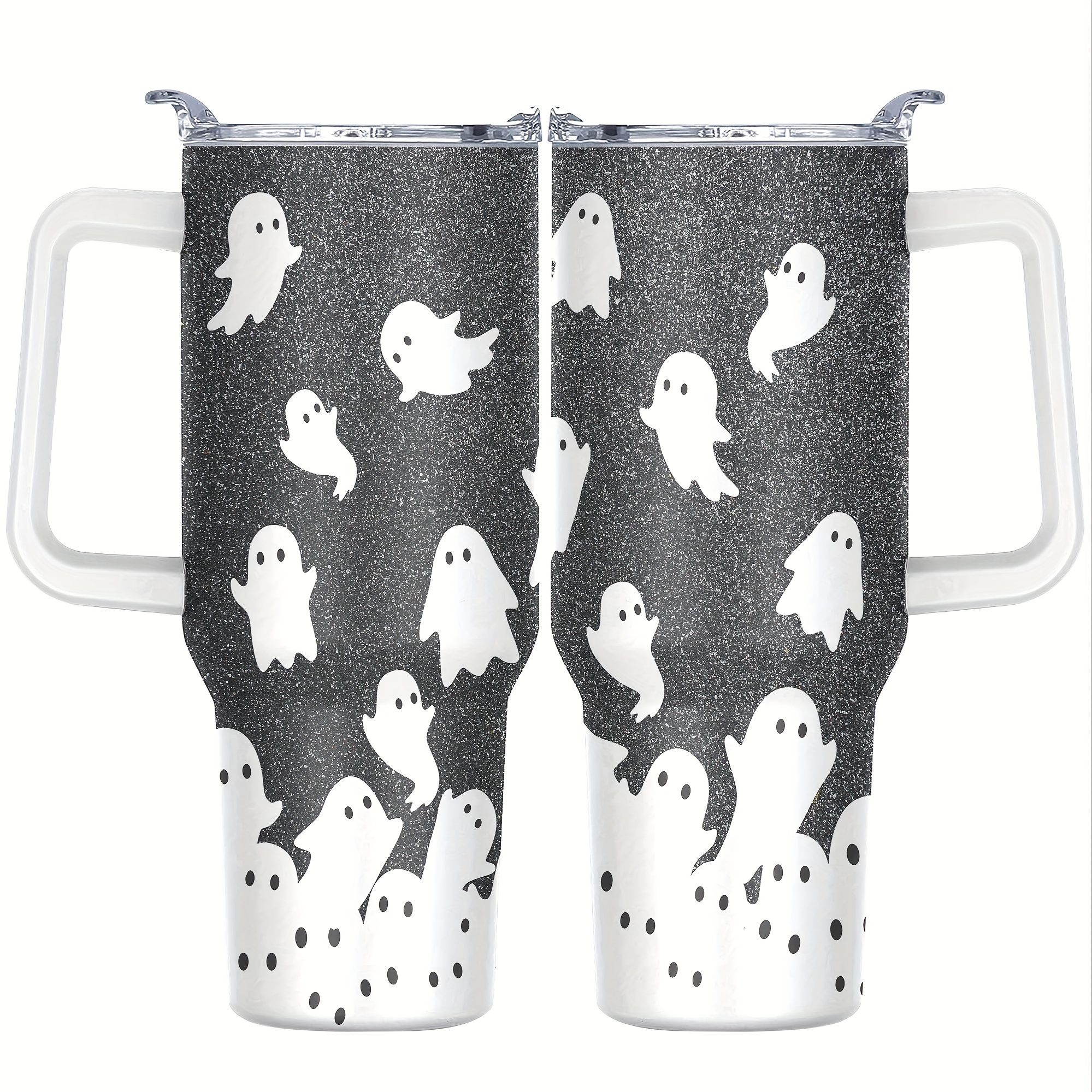 

Spooky 40oz Insulated Tumbler - Perfect Gift, Reusable Stainless Steel Car Cup With Lid For All Seasons