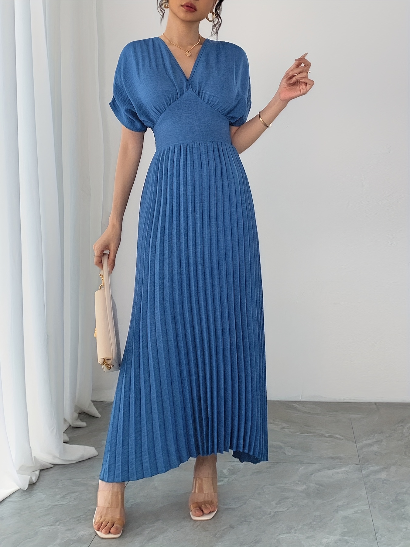 blue cross front dress High Neck Cross Front Cut Out Maxi Dress In Baby Blue | EGO US