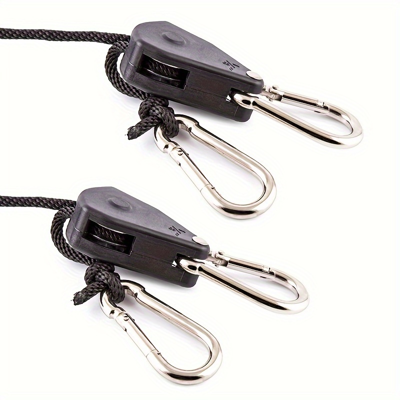 [2pcs Adjustable Ratchet Hangers] 2pcs Adjustable 8 Inch Reinforced Ratchet Hangers | Hanging Ratchet for Tent Grow Plant Lamp Rope Ratchet Hanger Pulley Hook