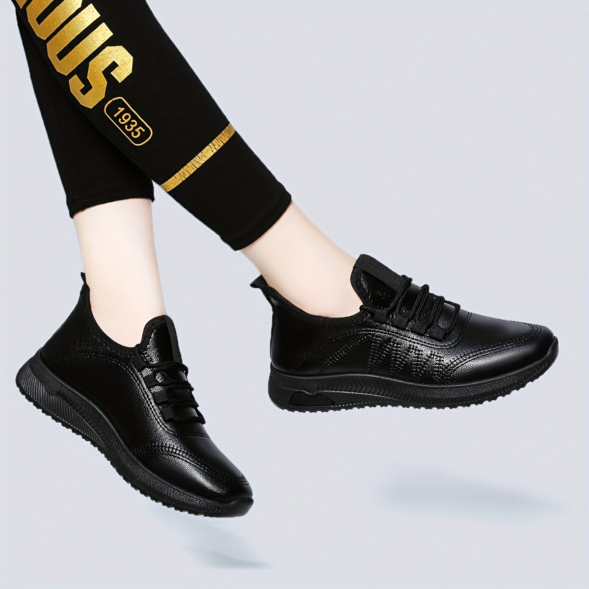 zapatos de   antideslizantes para mujer,  ,    , cordones, punta redonda, parte   sintética, comodidad para todo el año, para largas horas de pie, calzado profesional para  . detalles 2