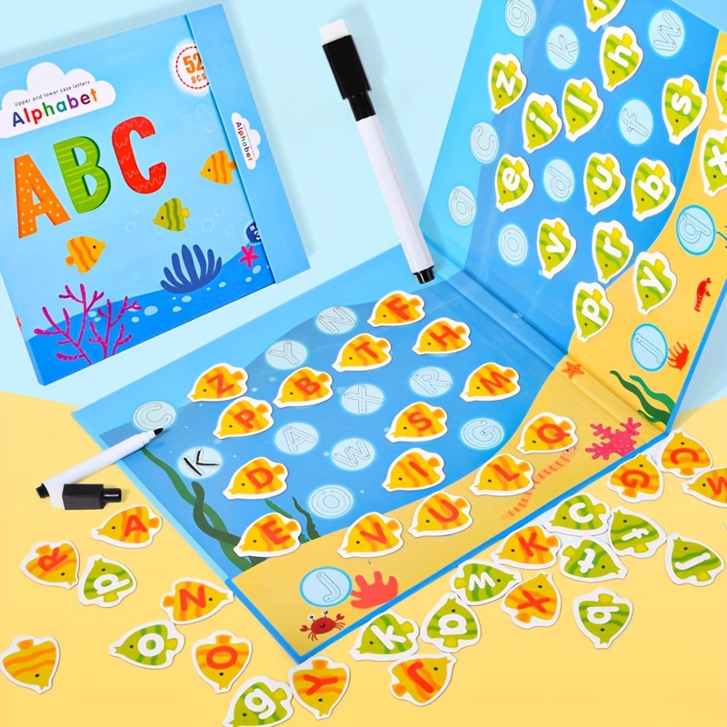 Magnetic Wooden Fishing Game Toy: Abc Math Educational Fun - Temu