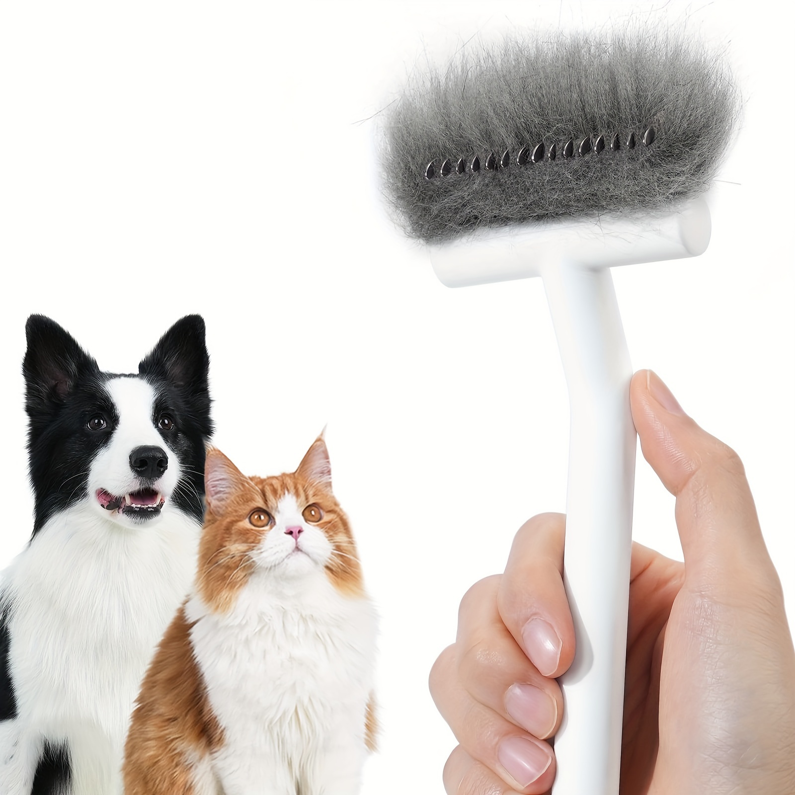 

Cat Brush For Long Haired Cats, Dog Brush For Shedding Grooming Double Coat Dogs, Pet Deshedding Tool And Dematting Comb Remove Loose And Matted Fur, Pet Grooming Undercoat Rake