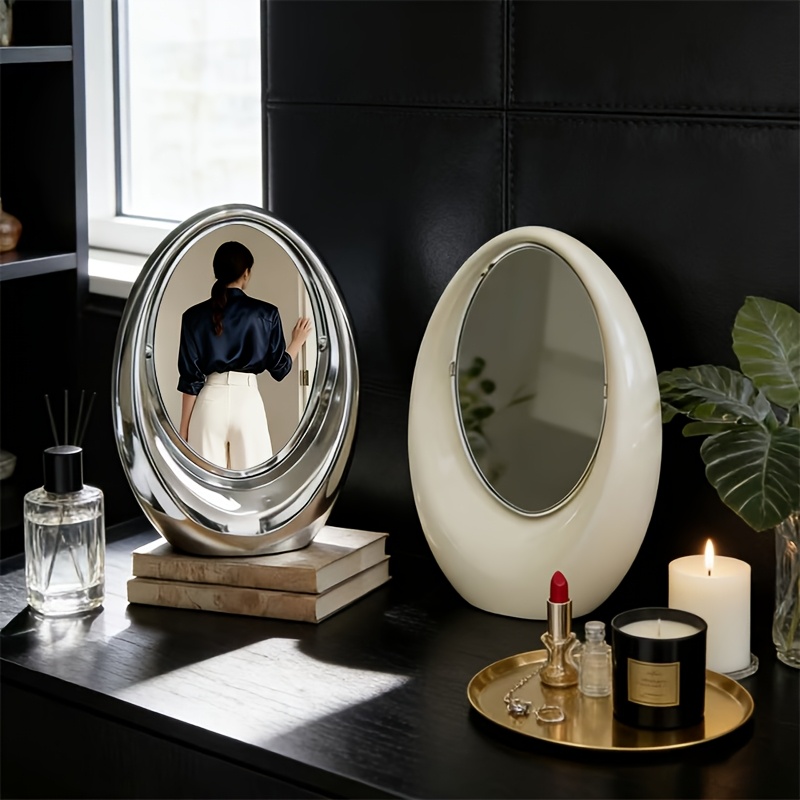Oval Tabletop Dressing Mirror for Makeup