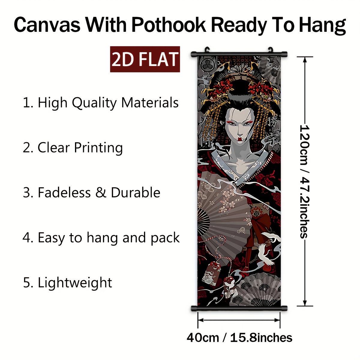 TEMU 4pcs Japanese Canvas Poster Set - Vibrant Wall Art For Decor, Living Room, Bedroom, Cafe, And Bar, Kawaii Room Decor