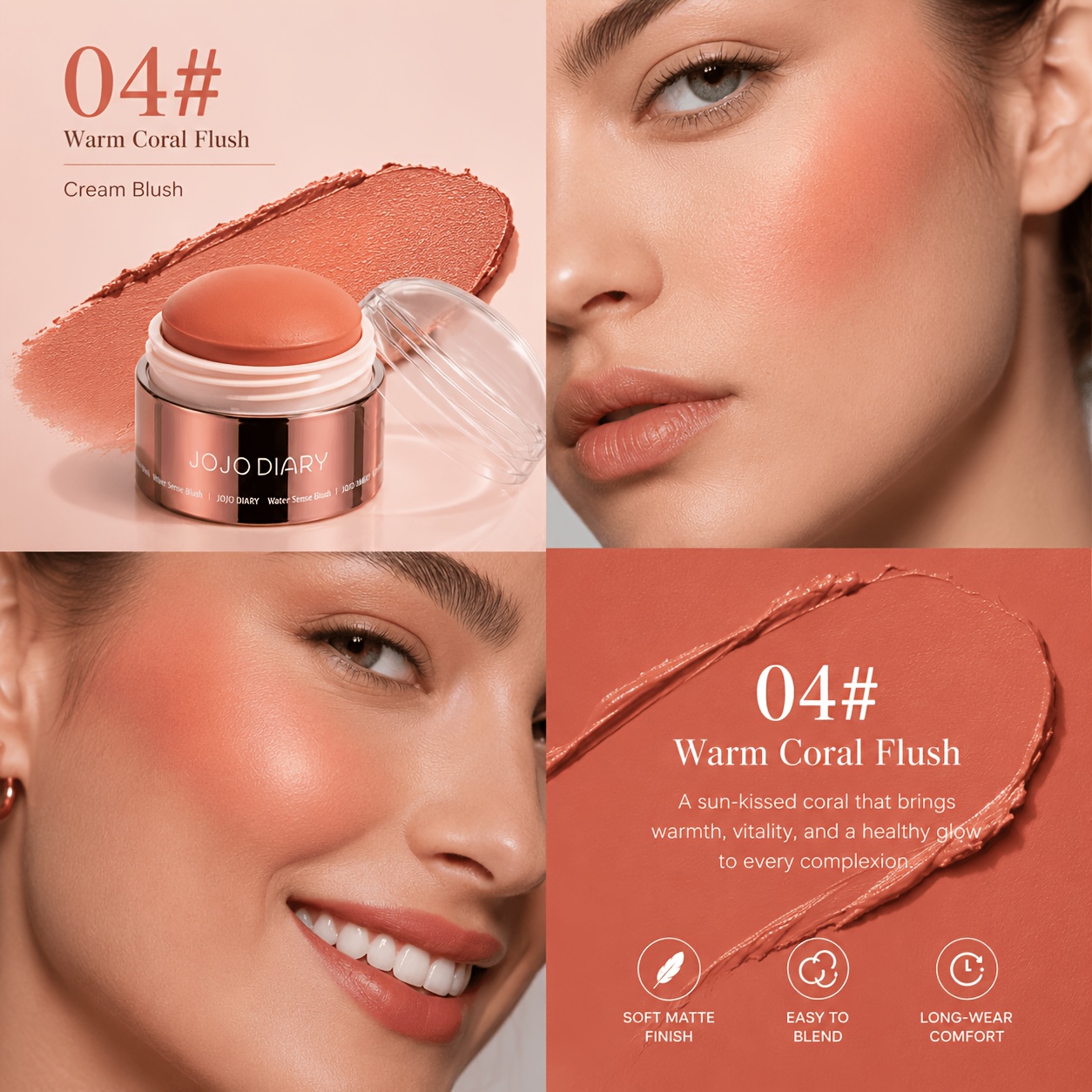 JOJO DIARY Lip & Cheek Dual-Purpose Blush