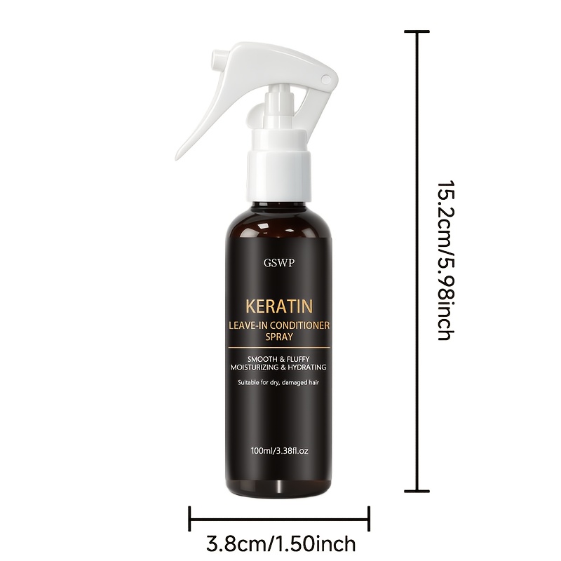 gswp keratin hair spray frizz provides heat protection and   care suitable for all hair types   a great gift 100ml Product details 1