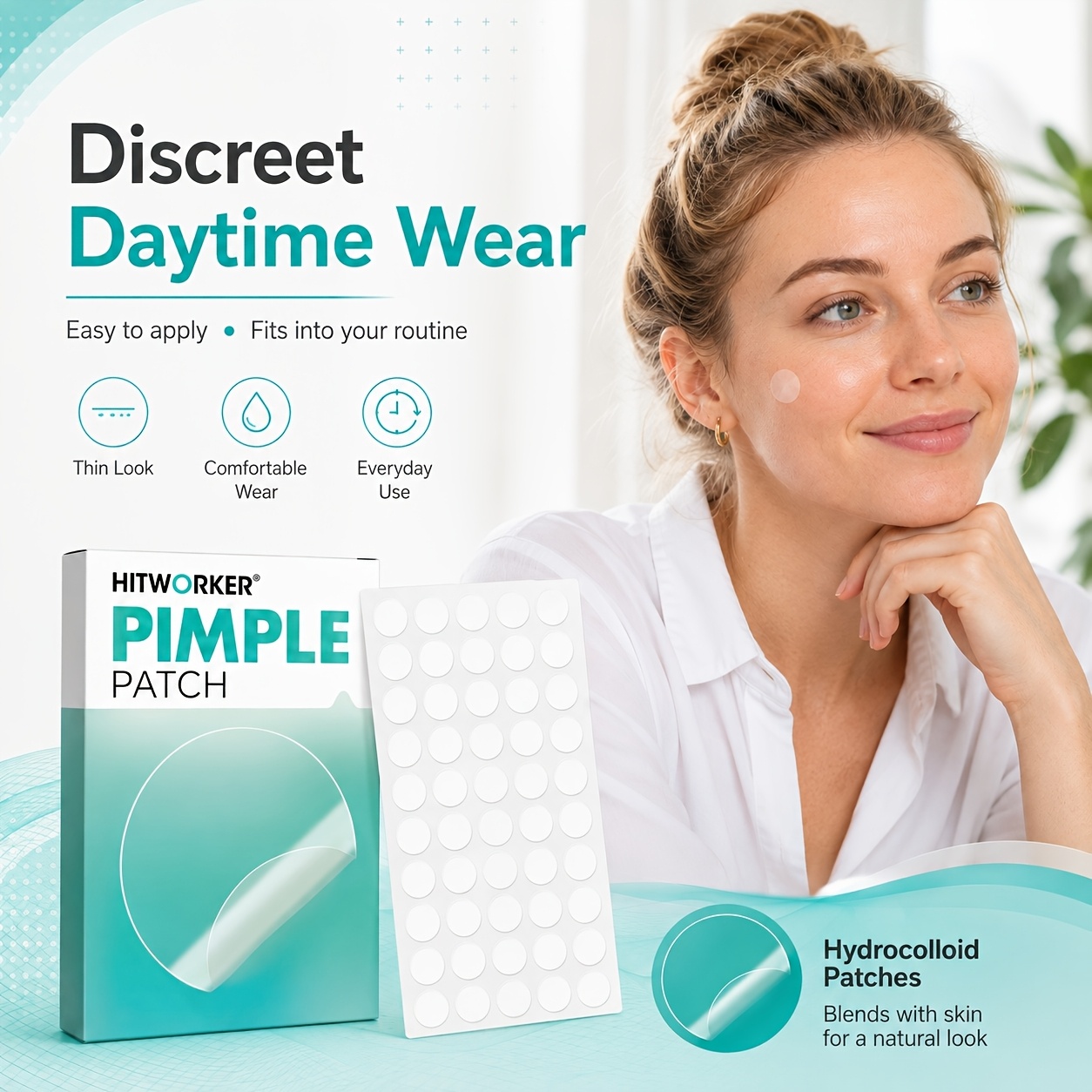 400pcs High-Quality Hydrocolloid Invisible Patches for Blemishes