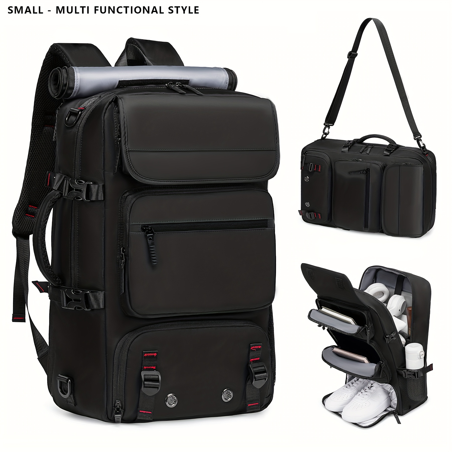 TEMU Nueva Mochila Casual de Gran Capacidad de 35L, Bolso Multifuncional para Laptop con Compartimento para Laptop de 17.3 Pulgadas, Mochila para