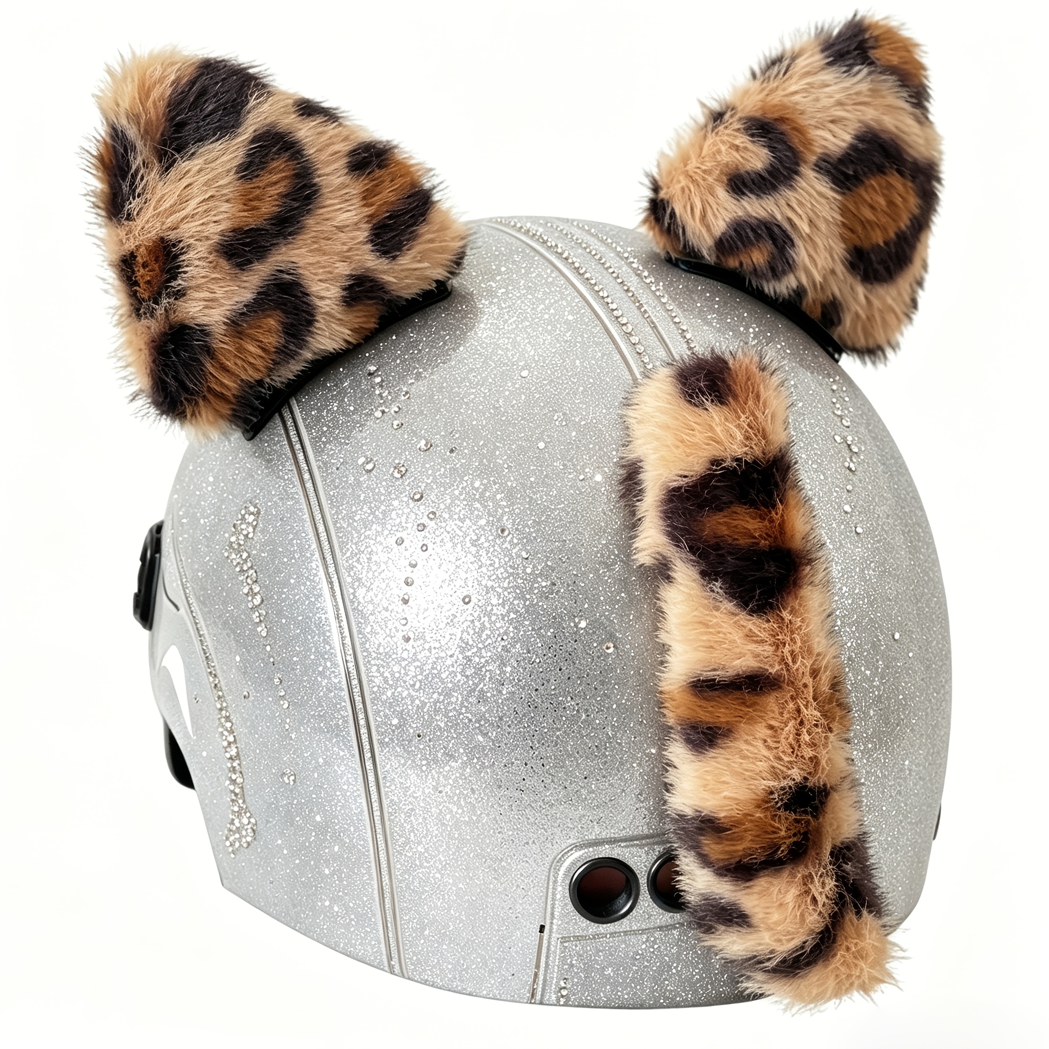 Ears For Helmet With Tail 3pcs Accessories Decoration For Motorcycle Bicycle Ski (helmet Not Included)