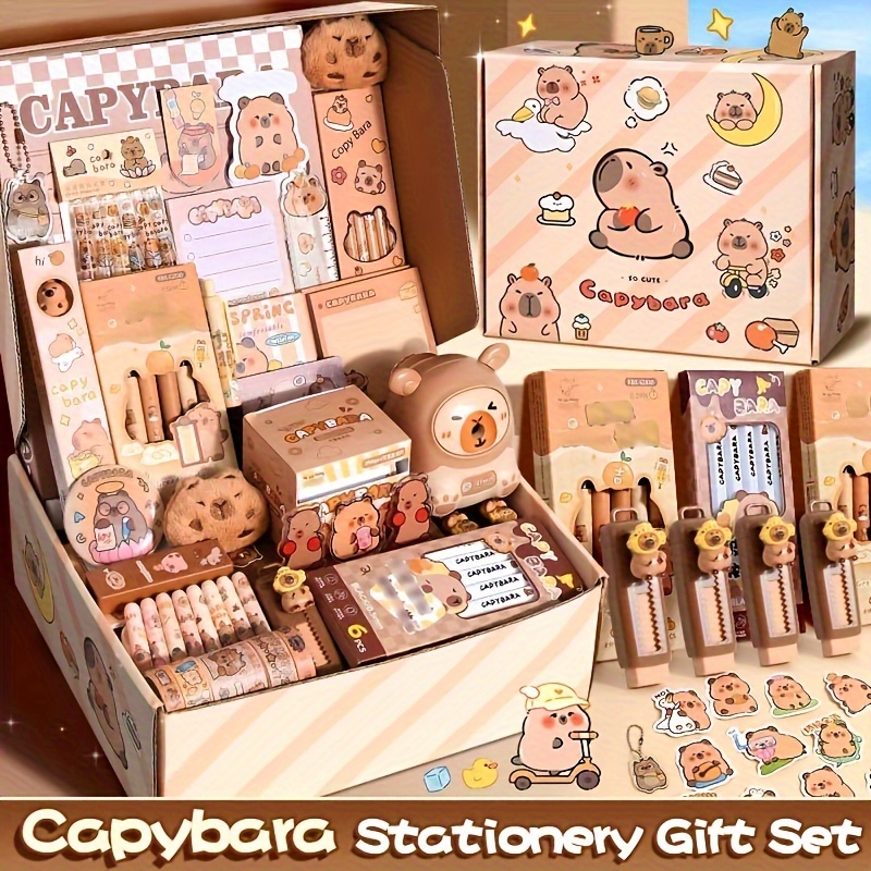 

Capybara-themed Stationery Gift Set, Including A Notebook, Fountain Pen, Paper Clips, And Accessories - A Essential Kit For Students And .