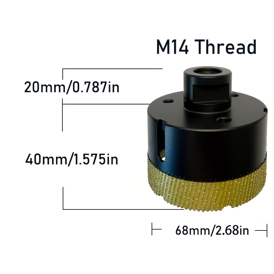 Image of Koshark Diamond Drilling Core Bits For Tiles, Marble, Ceramic, Granite, Brick, Concrete, Quartz And Porcelain Dry/wet Use, M14 Thread