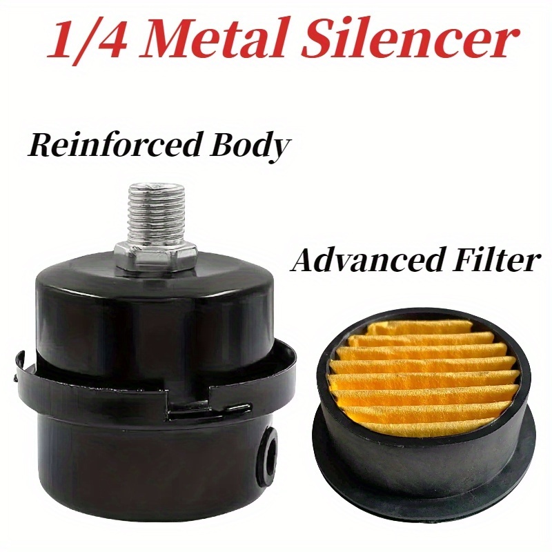 Filtre Air Comprimé Silencieux Compresseur Air 65mm - Filtre à Air Réducteur Bruit - Pour Compresseurs Piston - Plastique Yctze Silencieux Pompe