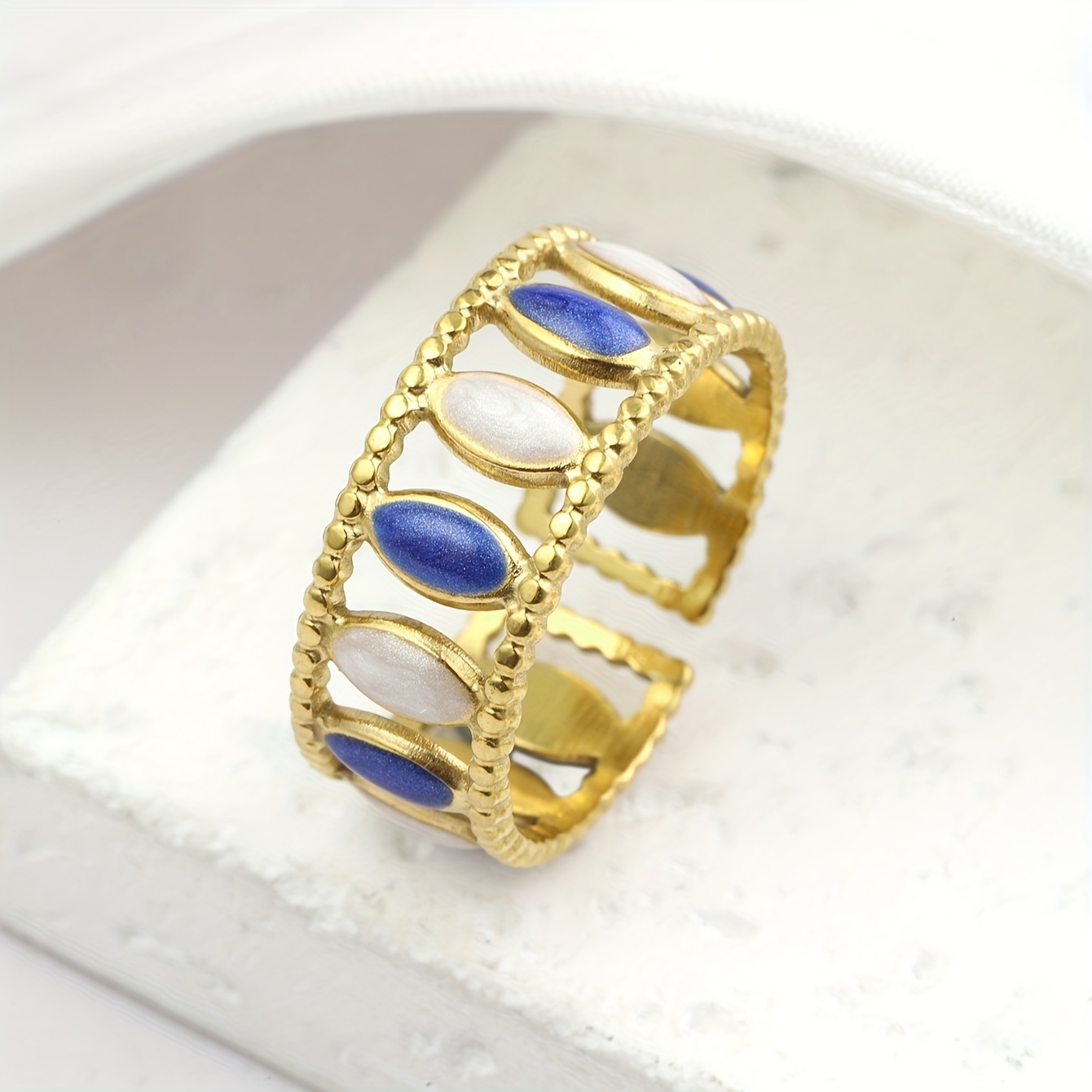 Minimalist Geometric Stainless Steel Open Ring