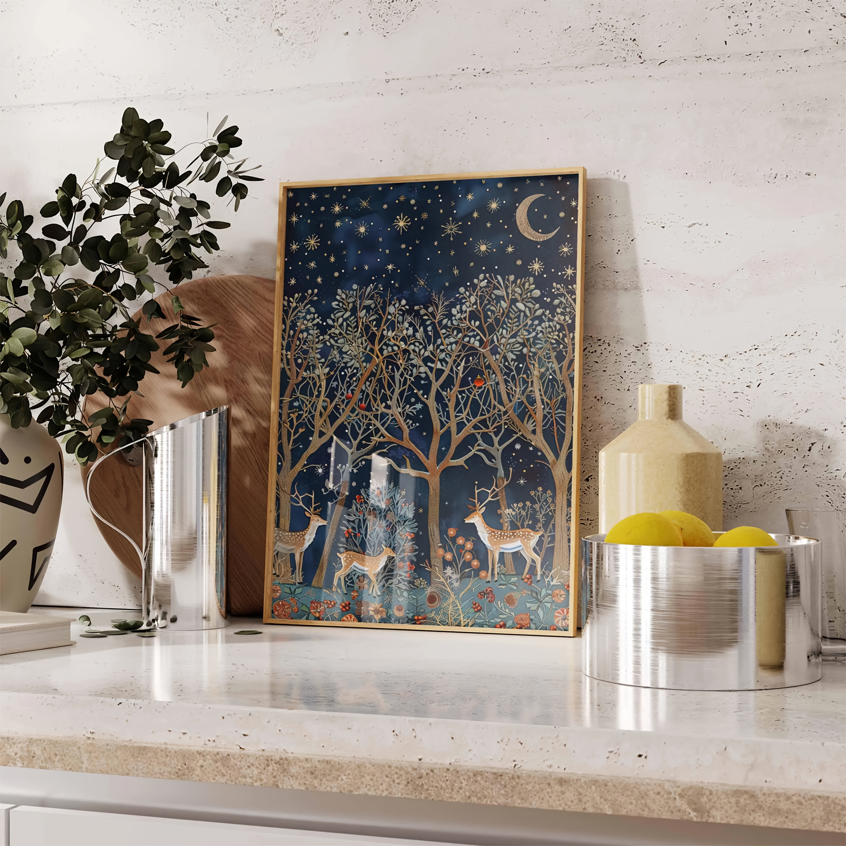 TEMU Christmas Poster, Christmas Wall Art, Festive Decor, , Winter Poster, Reindeer Print, , Christmas , Christmas Art, Suitable For Living Room,