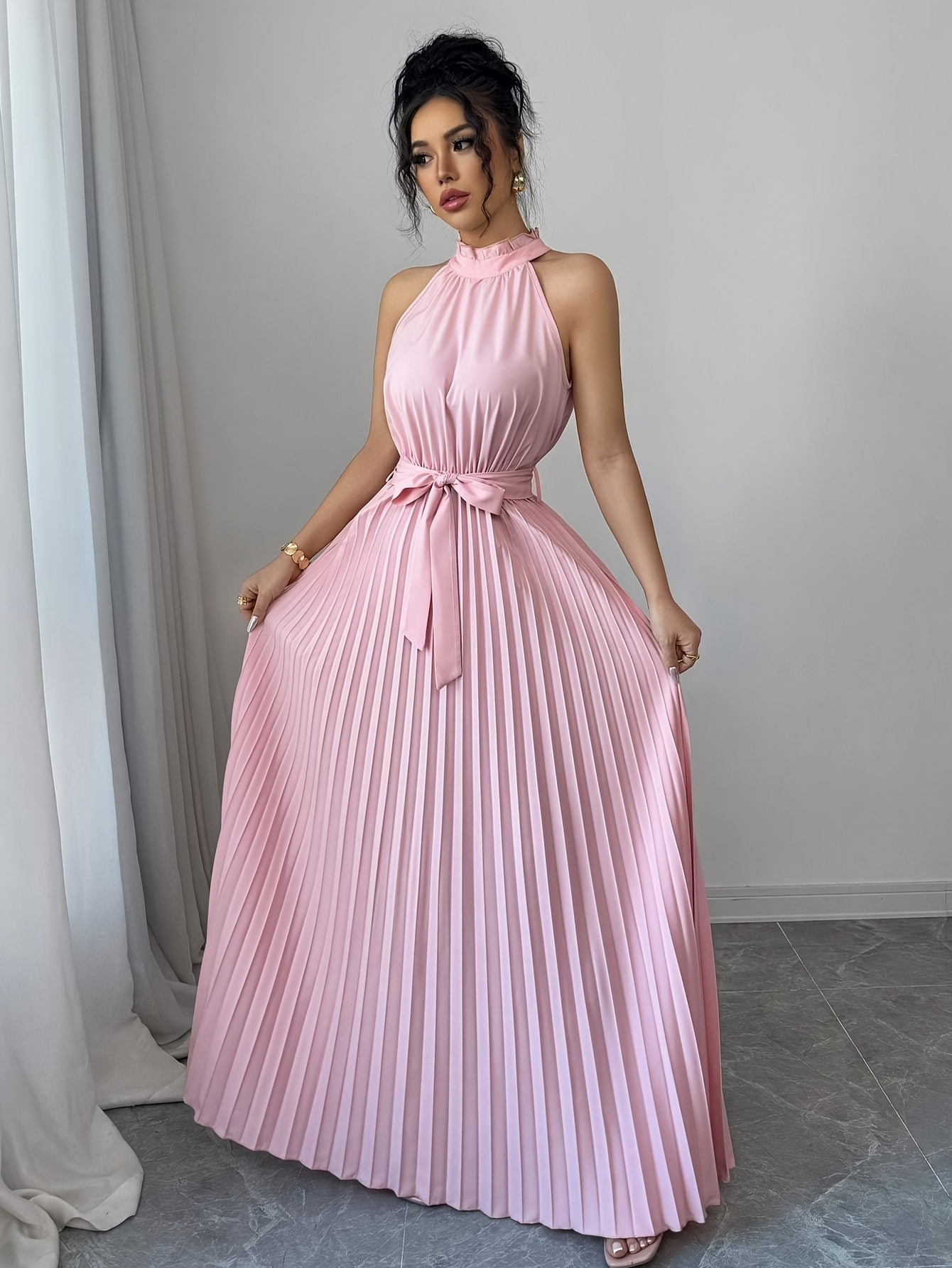 elegant valentines day womens romantic pleated neckline - Temu Spain