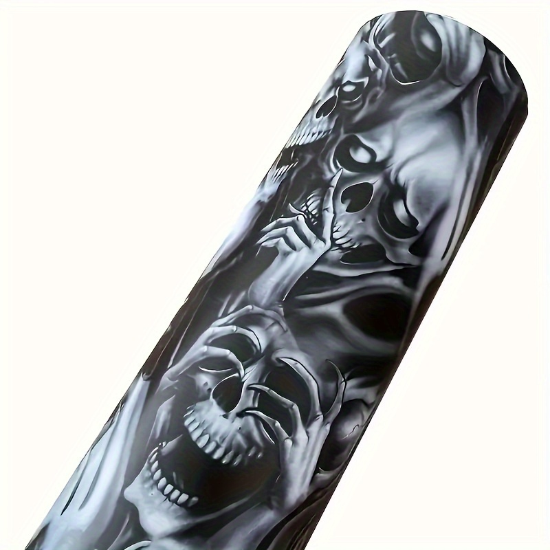 Image of Head Vinyl Wrap For Cars & Motorcycles - 20"x59" Pvc Color Changing Film, Exterior Accessory