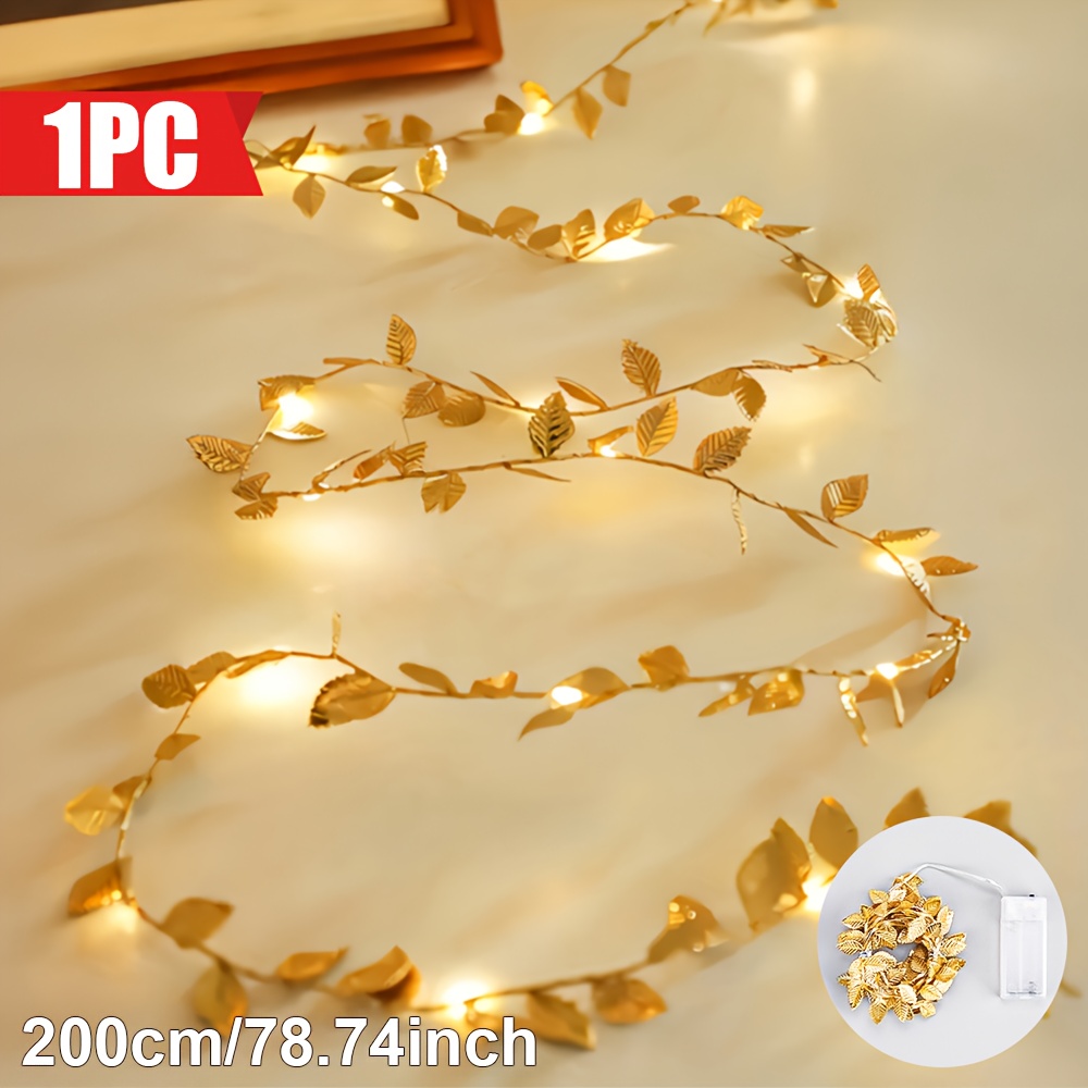 1pc 20led String Garland Lights, Battery Powered Indoor Decor For Christmas, Wedding, Holiday & Home Ambiance | Majisu