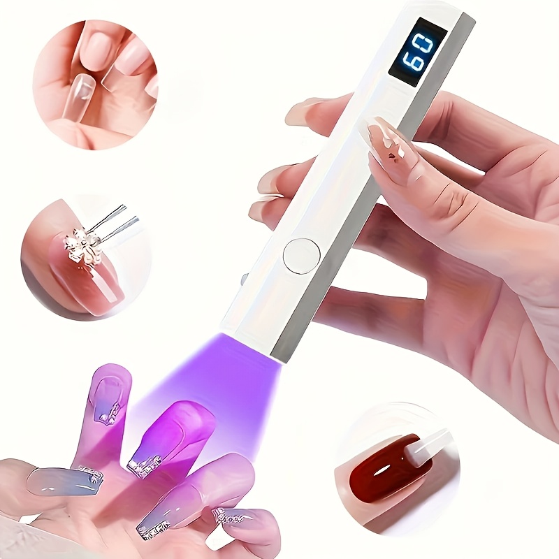  diy mini handheld gel nail polish curing lamp wireless fast and portable compact and easy to belt for home nail salons easy to travel high quality gifts Product details 0