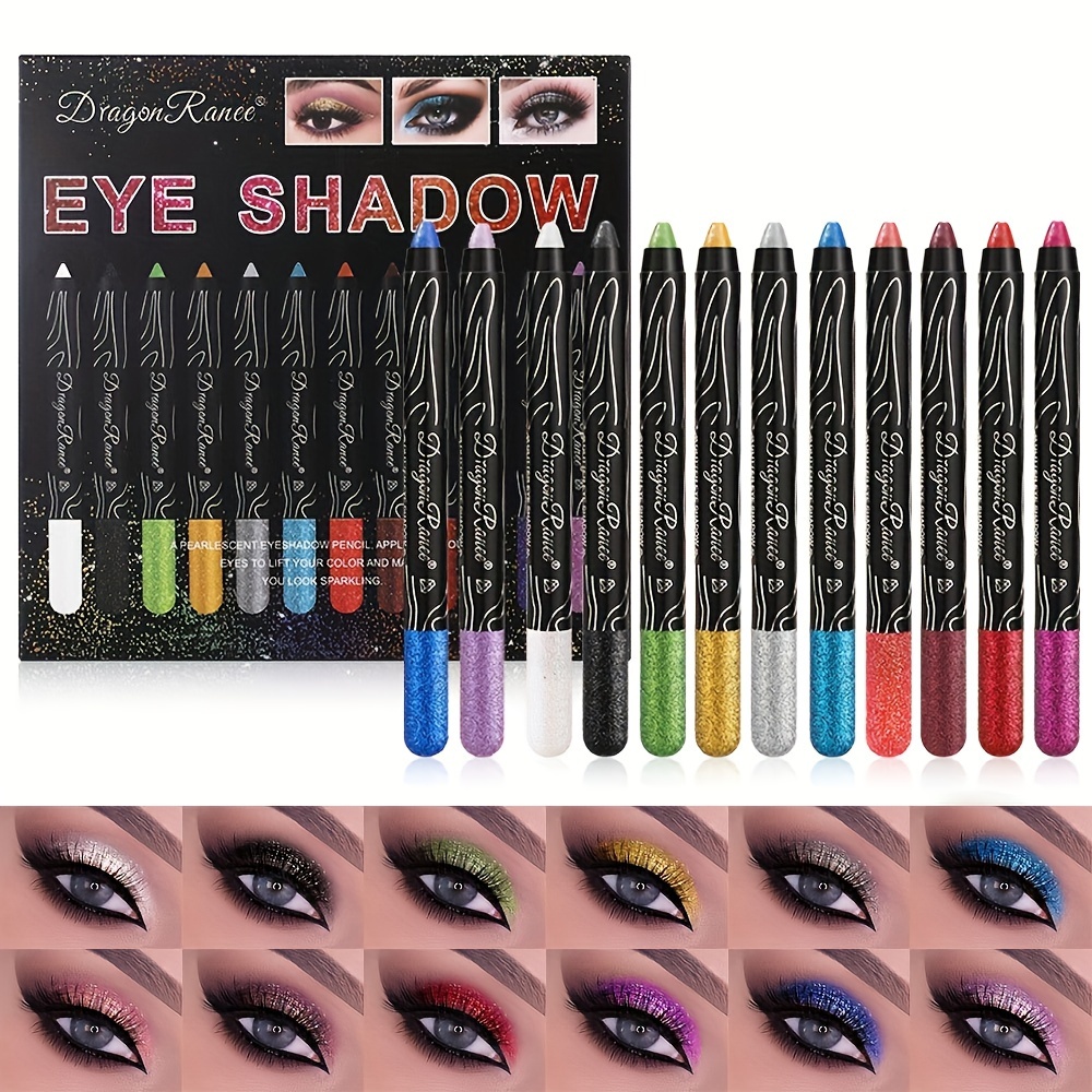 TEMU 12pcs Pearl Eye Shadow Set Durable Waterproof Colorful Makeup Essential Eye Shadow Pen Perfect Day Gift