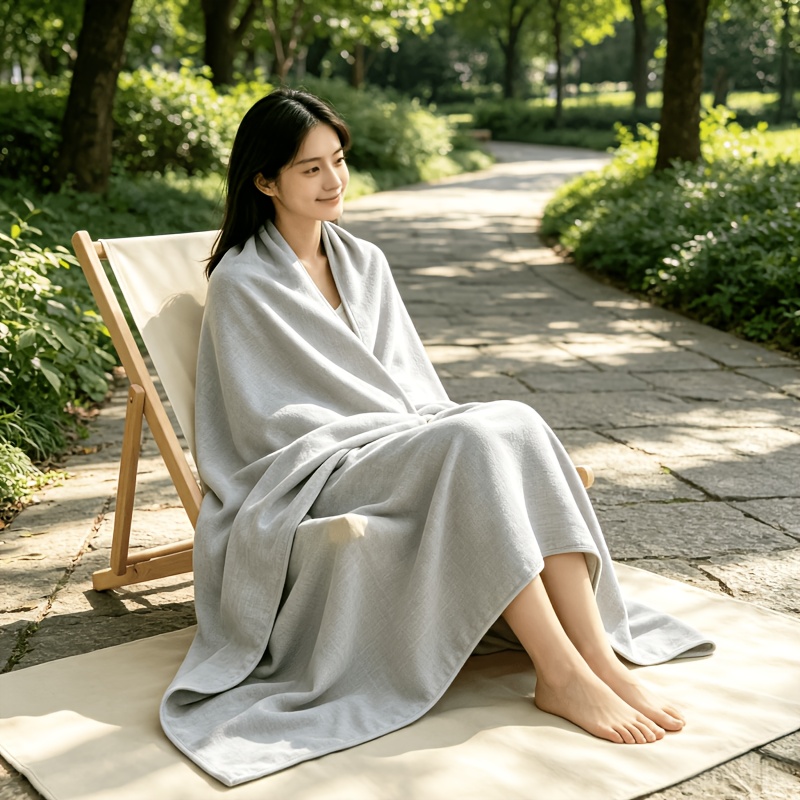 TEMU Casual Blanket, Lightweight Breathable Comfortable Blanket, Suitable For Bedroom, Sofa, And Office, Machine Washable And Quick-dry, Camping