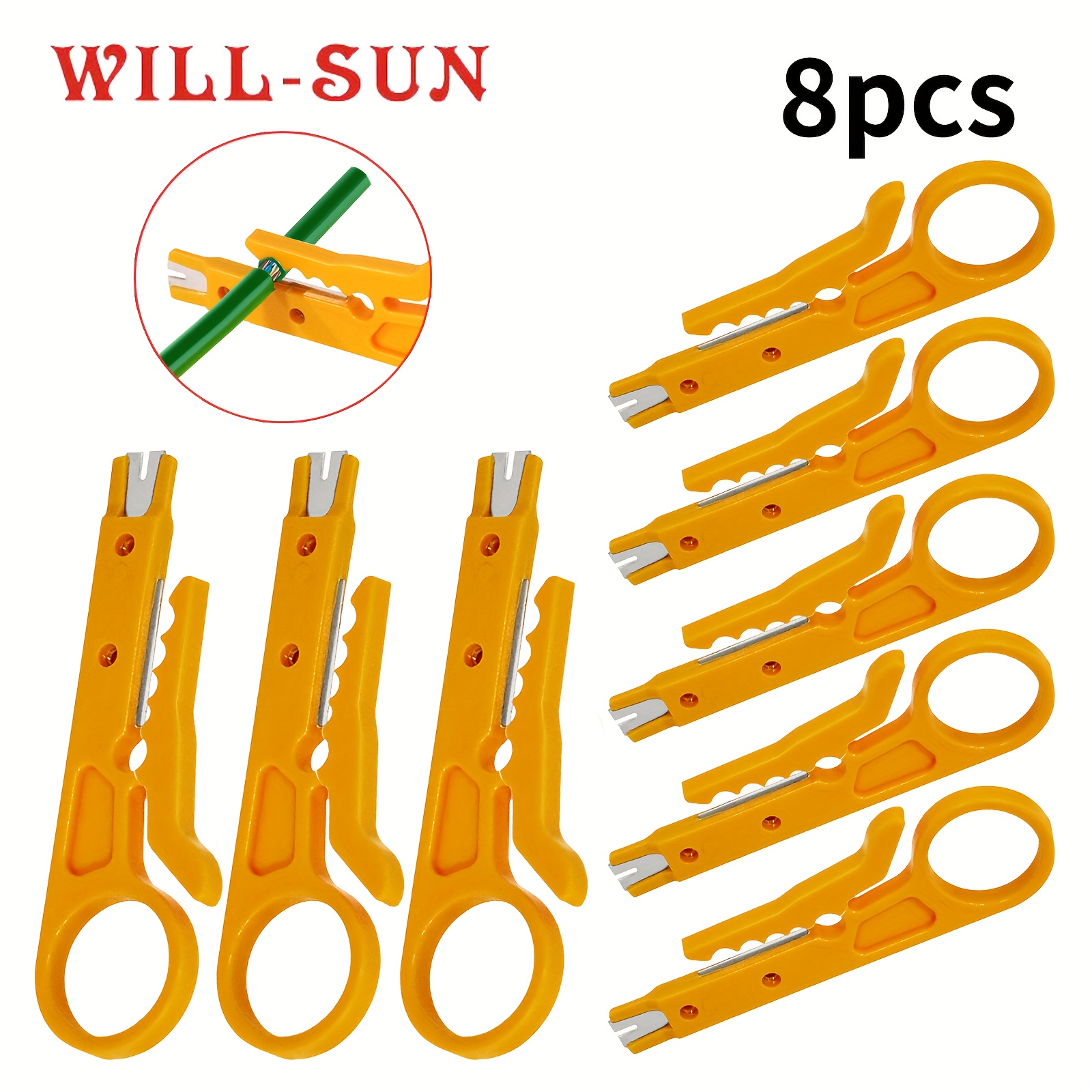 TEMU 6pcs/8pcs/12pcs/16pcs Mini Wire Cable Strippers, Cable Tools, Punching Tools, Wire Strippers, Cable Strippers, Electrician Strippers,
