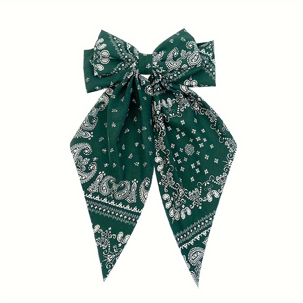 8pcs elegant minimalist bow tie hairpins set printed fabric bow hair accessories for women casual daily wear halloween festival hairpins Product details 4