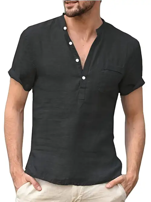Womens Collar Pocket Button-up Top T Shirts Tee Retro Casual Short Sleeve  Shirt