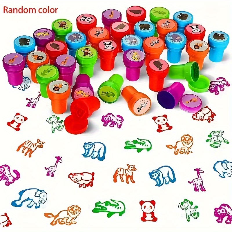 

10pcs Assorted Stamps For Kids Self-ink Stamps Children Toy Stamps Happy Face Seal Scrapbooking Diy Painting Photo Album Decor Halloween Thanksgiving And Christmas Gift