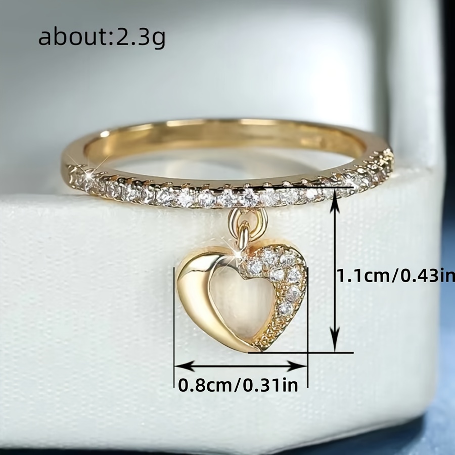 Heart Pendant Ladies' Ring