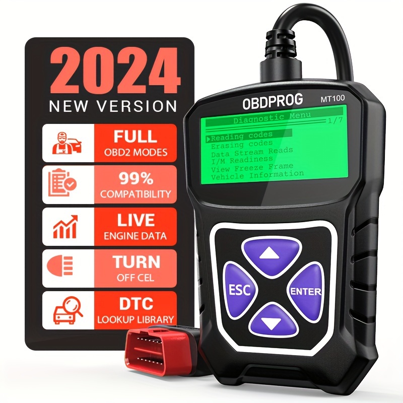

Mt100 Obd2 Automotive Scanner Professional Code Reader Scanner Tool Auto Car Diagnostic Tool Eobd Engine Check