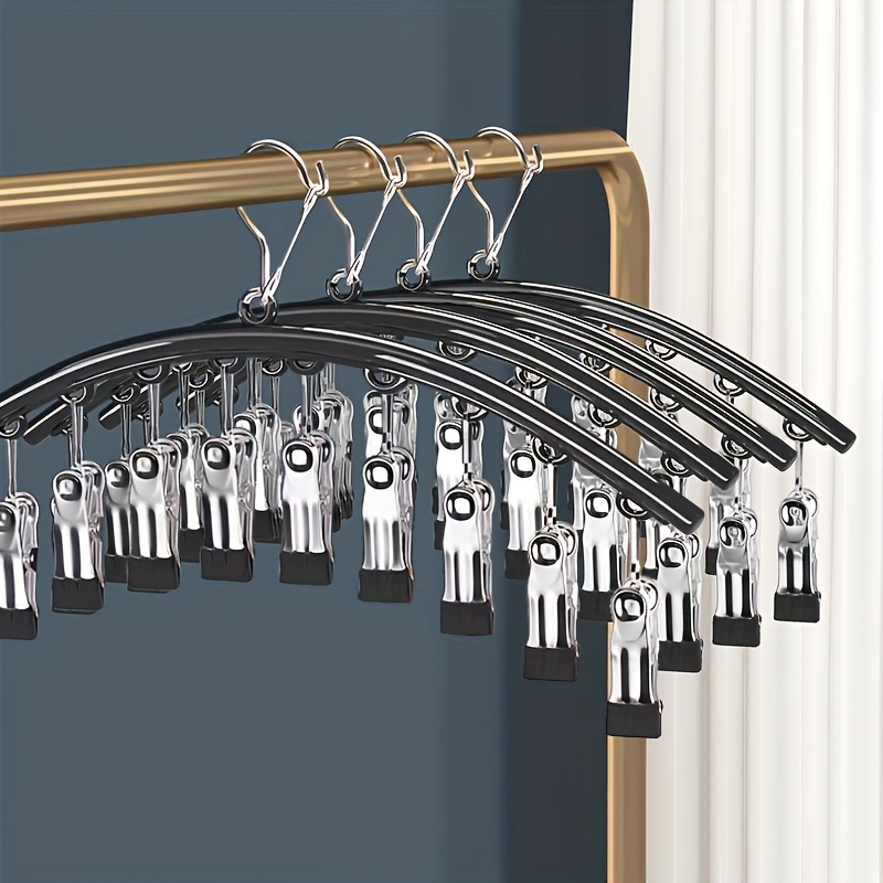 hangers for clothes 1 2 3 4 6 pack non slip clips hangers slip clips curved multi clip hangers pack   saving hanging organizer for closet dorm closet organizers and storage durable adjustable   local warehouse
