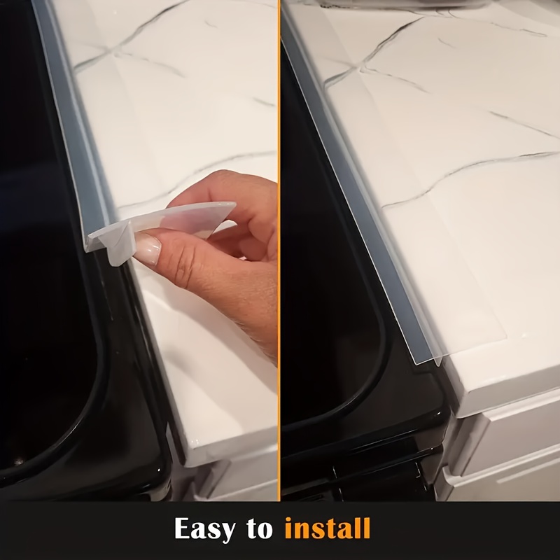 2pcs Silicone Kitchen Gap Covers - Heat, Water & Stain Resistant - Perfect for Sealing Spaces & Keeping Countertops Clean