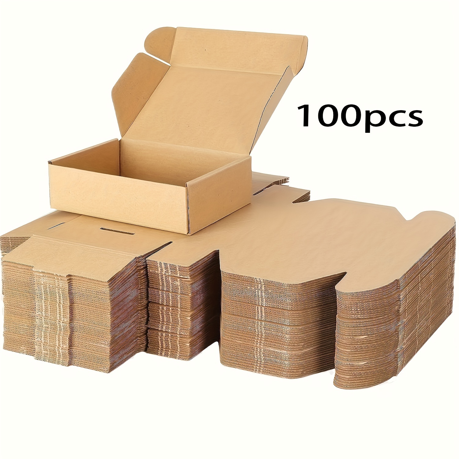 

100-pack Small Corrugated Cardboard Mailer Boxes 6x4x1.5 Inch, Brown Packing Boxes For Shipping, Small Business Packaging, And Gift Giving