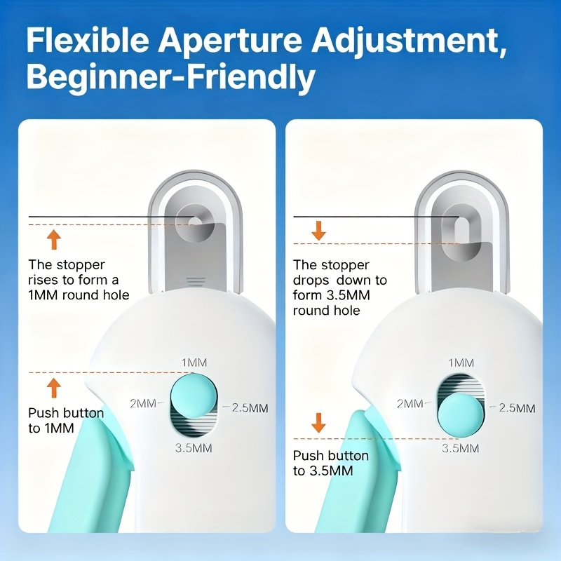 Cat Nail Clippers with 4 Adjustable Size Trimming Holes and a Hidden Nail File | Safe Nail Trimmers Suitable for Kittens and Indoor Cats | Splash-proof Claw Scissors for Cat Grooming