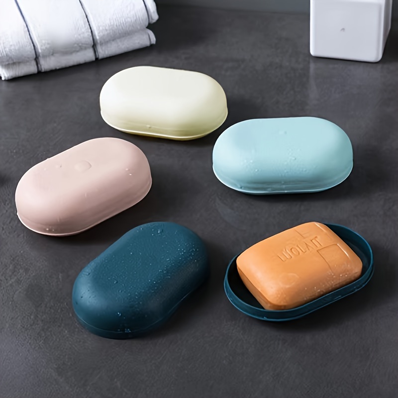 

1pc Porte-Savon Mignon avec Couvercle - Portable, de Drainage pour de de Bain