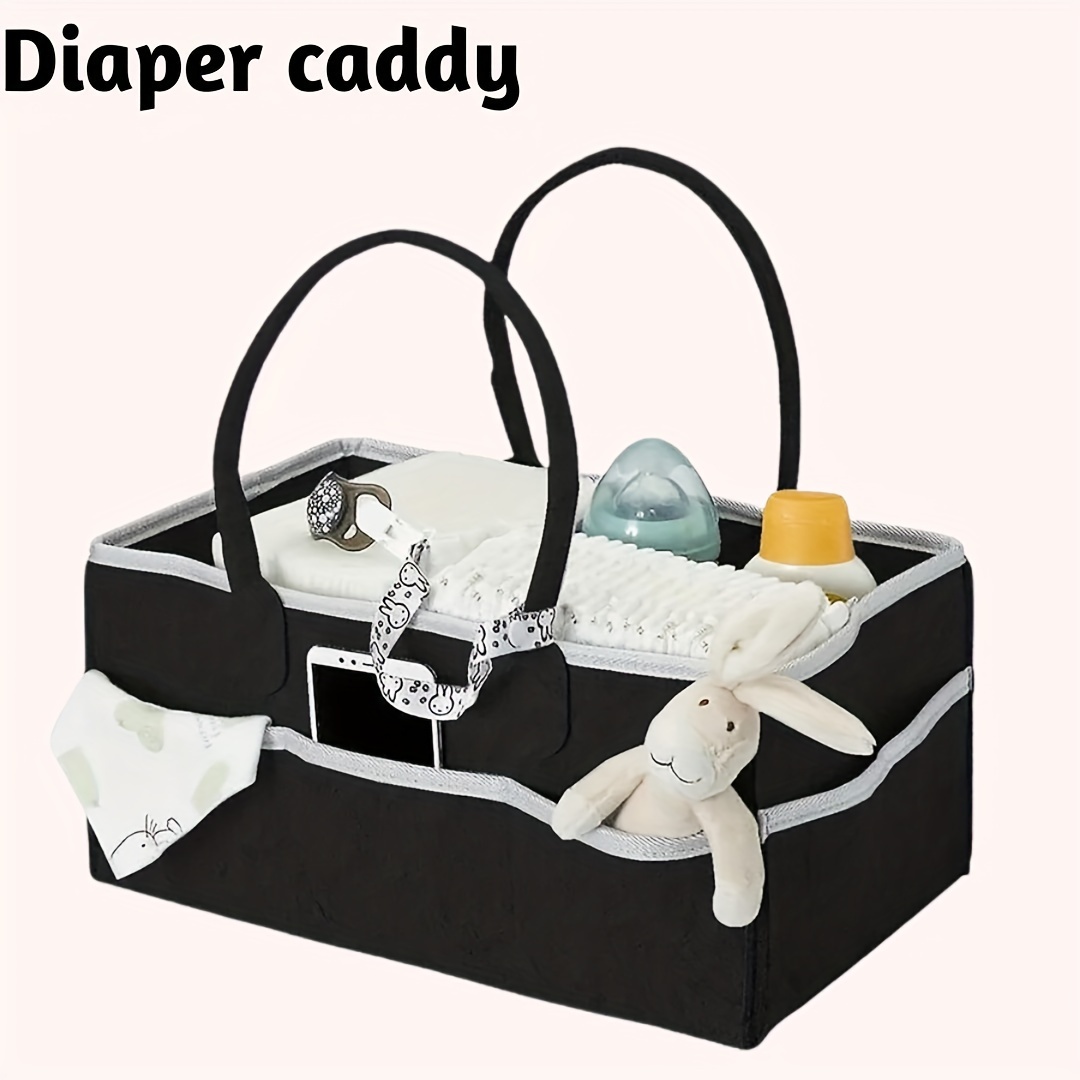 Spacious Felt Diaper Storage Bag for Parents