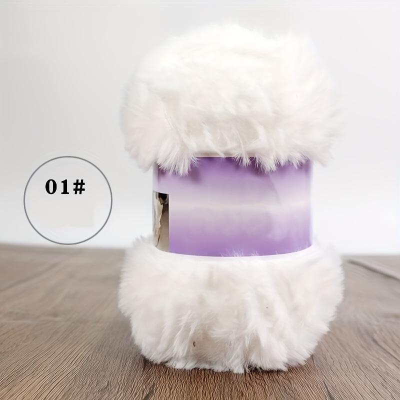 TEMU Fil de fourrure synthétique de 200g pour tricoter des pantoufles faites à , des pulls chauds, des écharpes et des bonnets