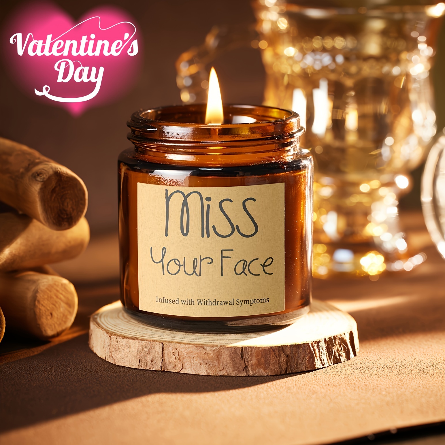 50pcs Valentine Candles,Romantic Love Heart-Shaped Smokeless Sweet