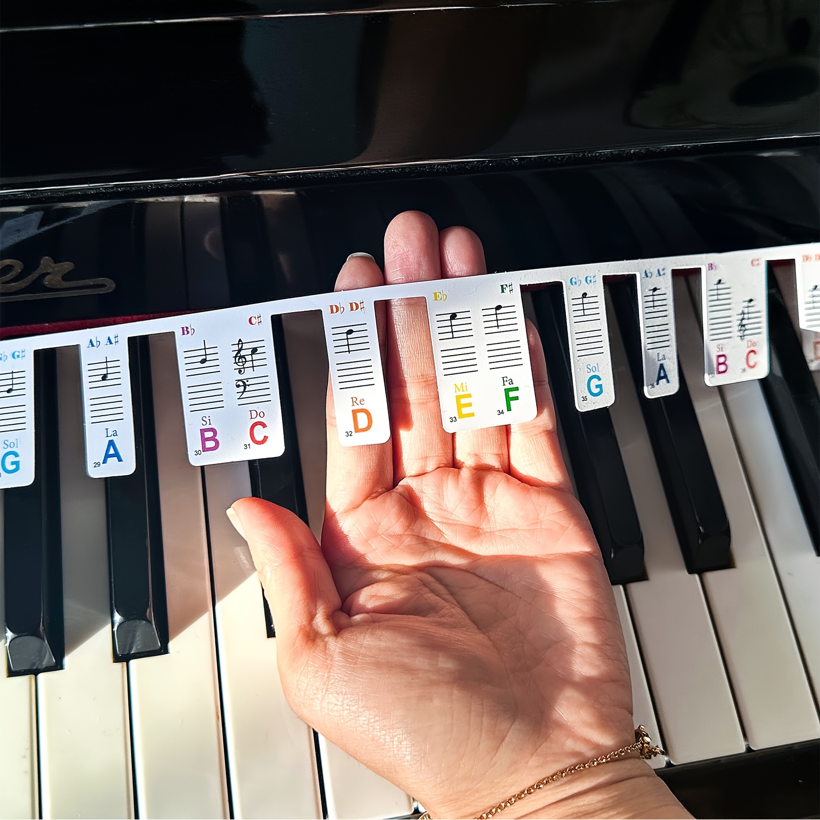 

1pc Beginner Note Label, /keyboard Note Label, 88 Key Full-size, Suitable For /keyboard 88/61/54/49/37 Keys