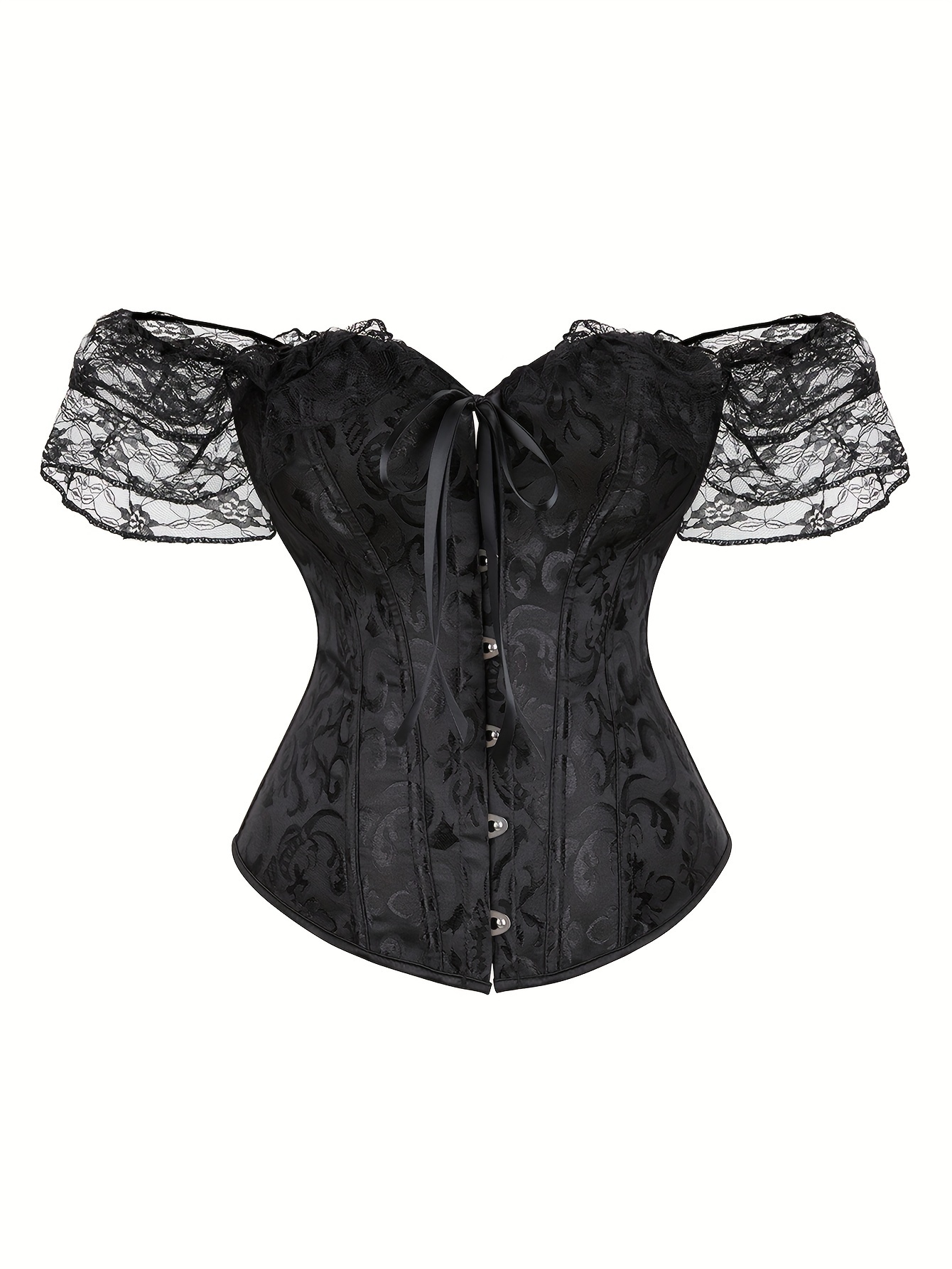 Vintage Bust Lace Corset Floral Lace Brocade Sweetheart - Temu