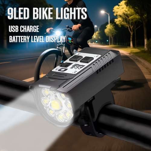 Kit éclairage Vélo Rechargeable USB-C – Phare Et Feu Arrière étanches, Visibilité 20 M, Pour Route Et VTT