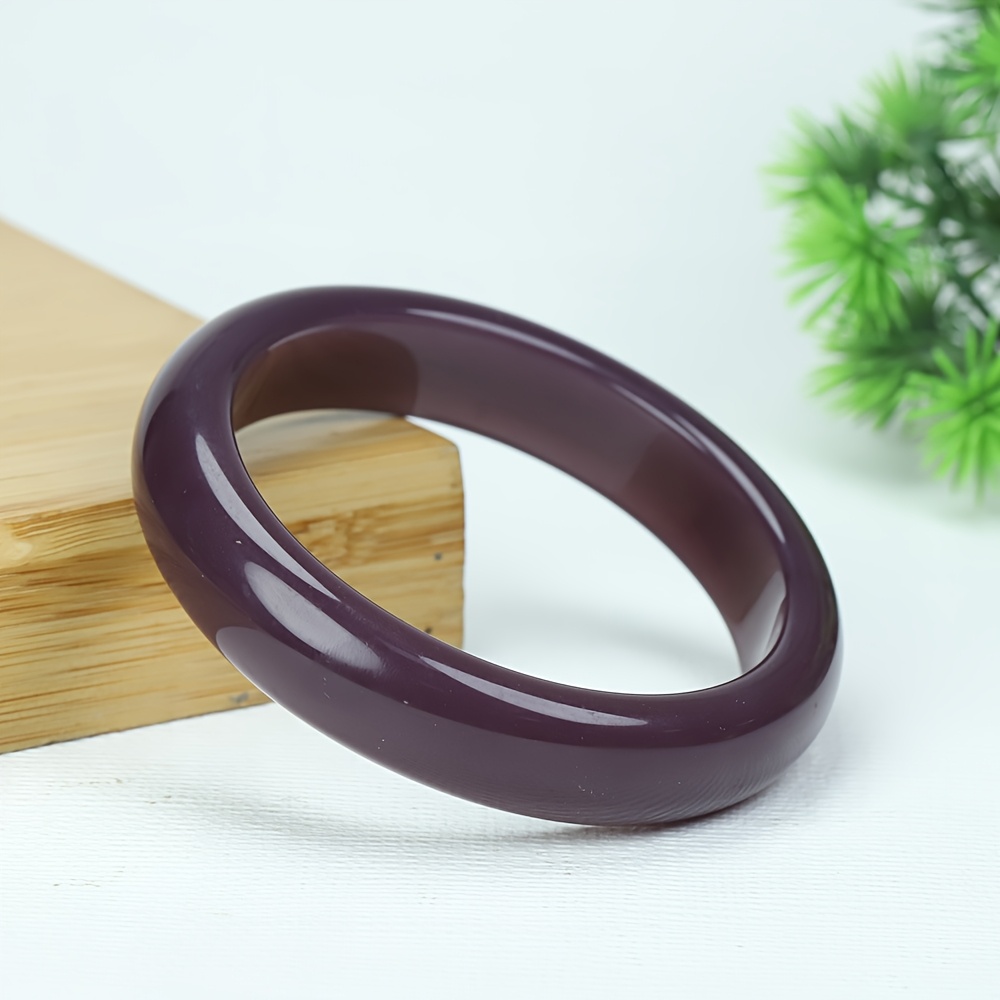 Emperor Purple Stone Bangle Bracelet, Exquisite Design