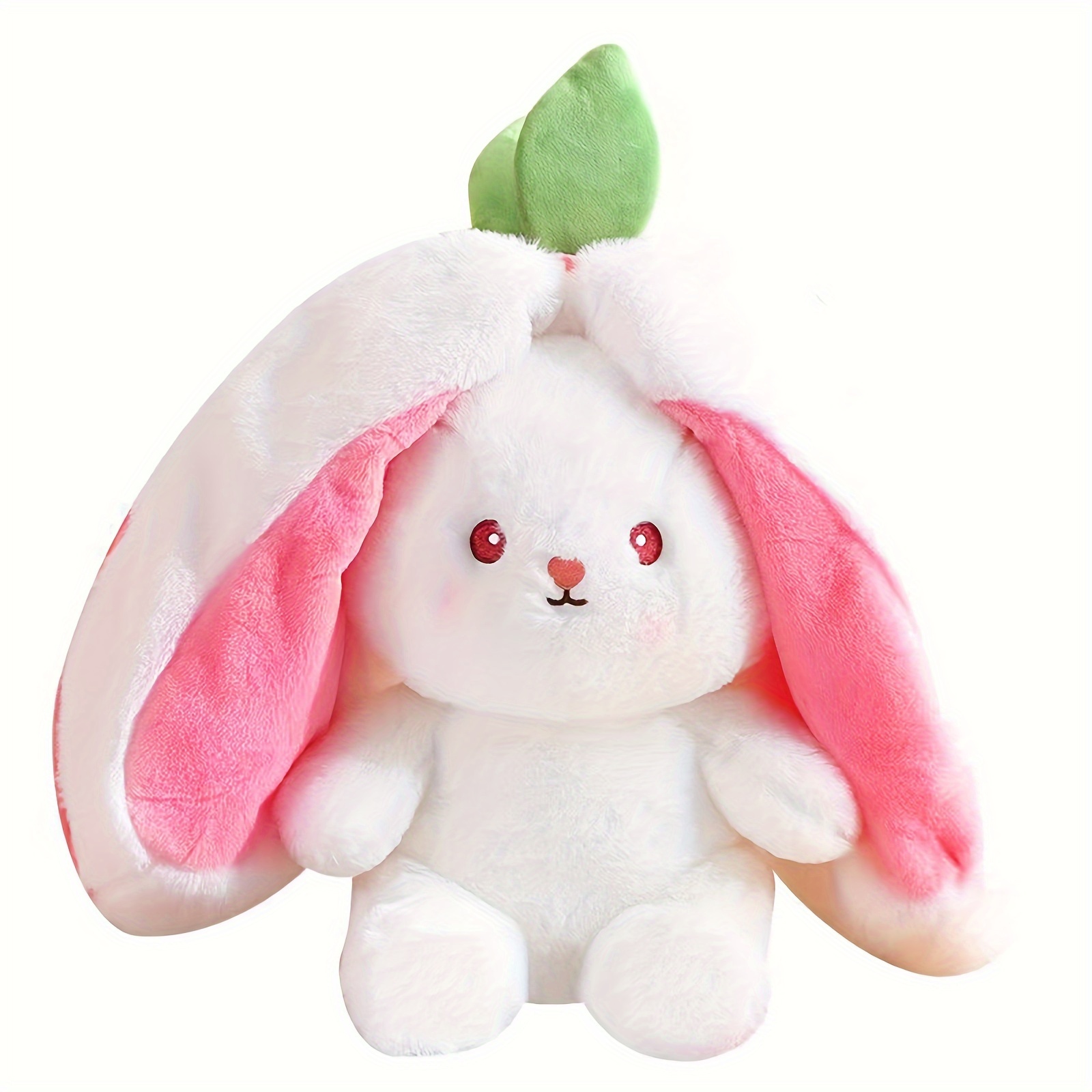 

1pc Cartoon Strawberry Rabbit Design Pet Grinding Teeth Squeaky Plush Toy, Durable Chew Toy For Dog Interactive Supply