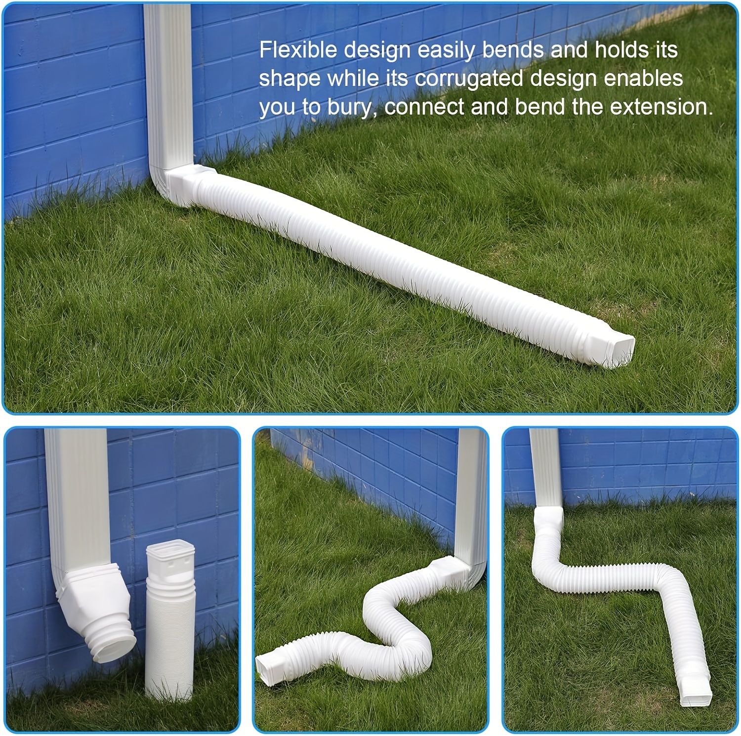 Weatherproof] House Rain Gutter Downpipe Extensions Flexible - Temu Germany